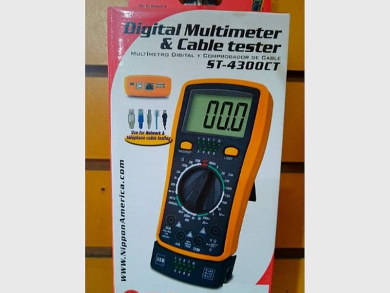 MULTÍMETRO DIGITAL Y CABLE TESTER 4300CT